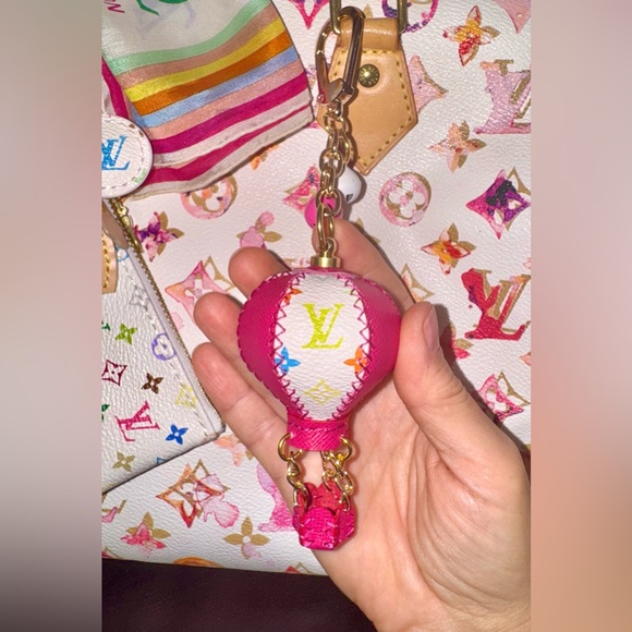 💝 Murakami Hot Air Balloon 🎈 bag charm handmade from Authentic Louis Vuitton - Picture 5 of 12